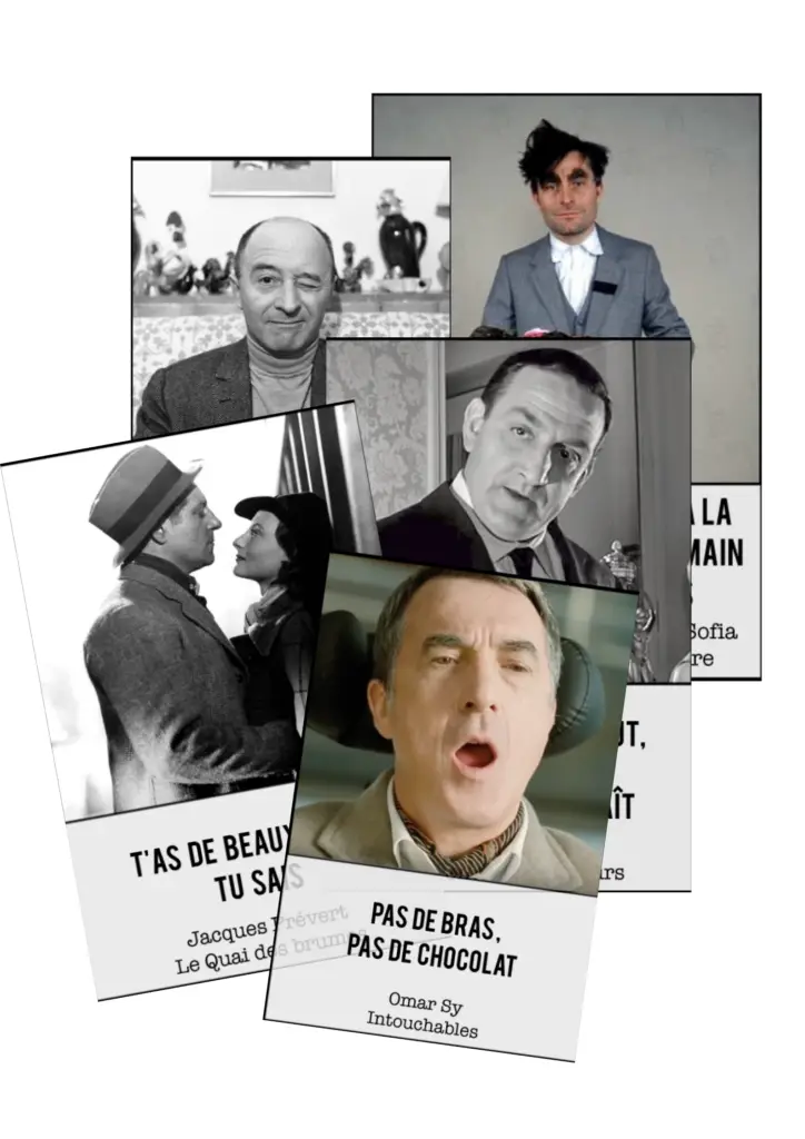 kapsułka językowo-kulturalna kino francuskie lekcja wideo naklejki