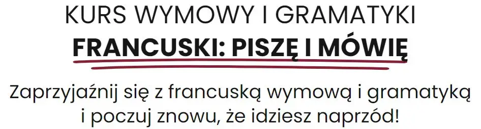 francuski pisze i mowie kurs wyymowy francuskiej