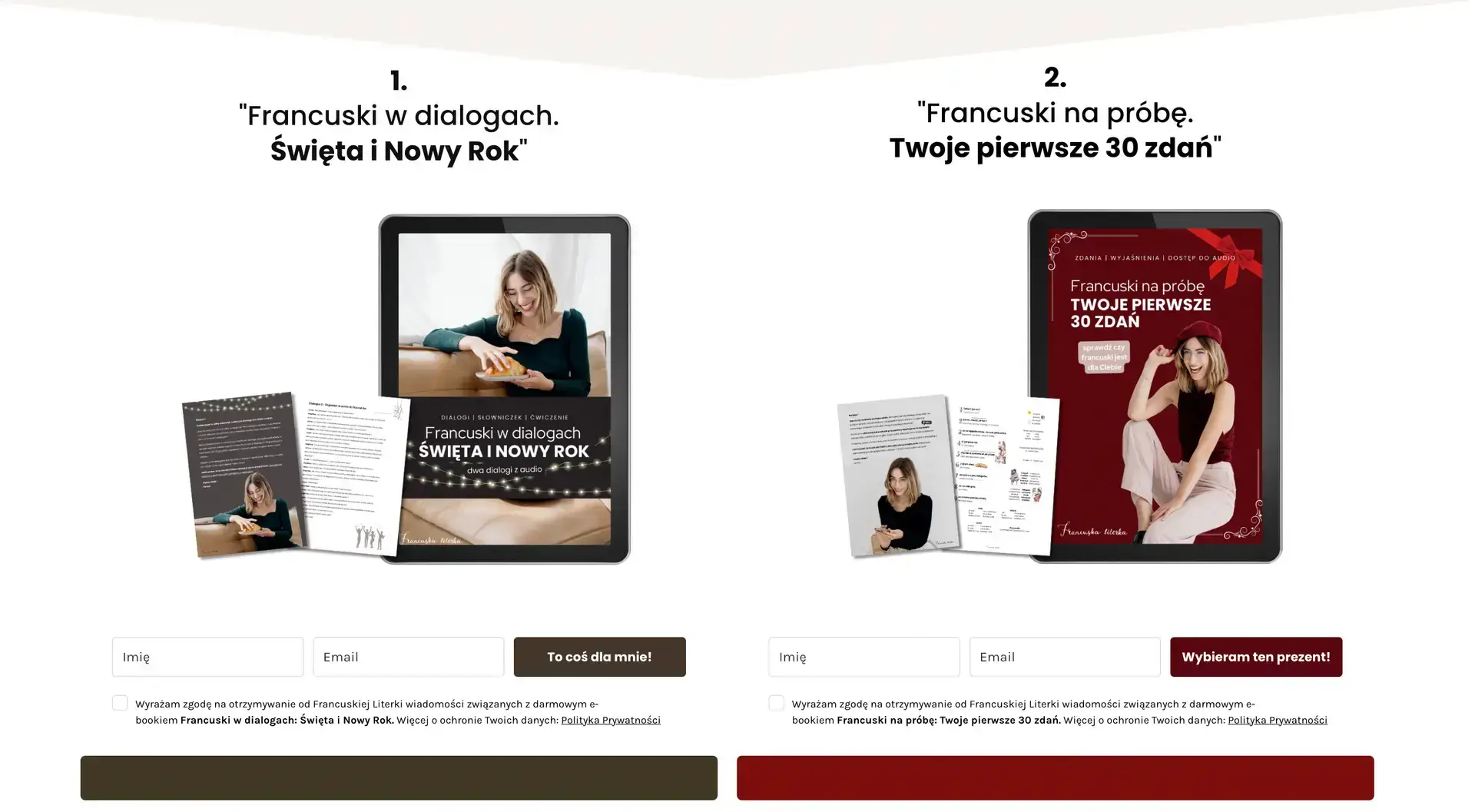 prezent francuski na święta dwa do wyboru za darmo francuska literka