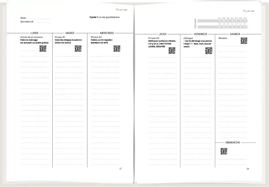 wizualizacja widok tygodniowy planer