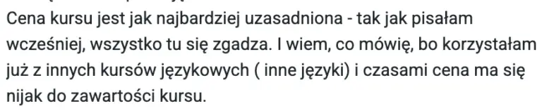opinia o kursie do nauki francuskiego, że wszystko się zgadza