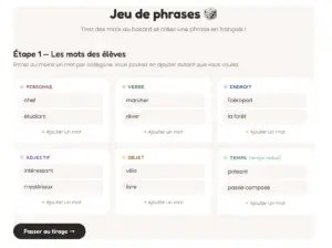 Jeu de phrases